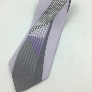 Henri Picard Lilac Purple Grey Silk Men’s Dress Tie